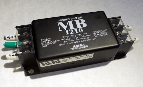 Lambda densei-lambda mbs-1210 in line noise filter 250v 10a for sale