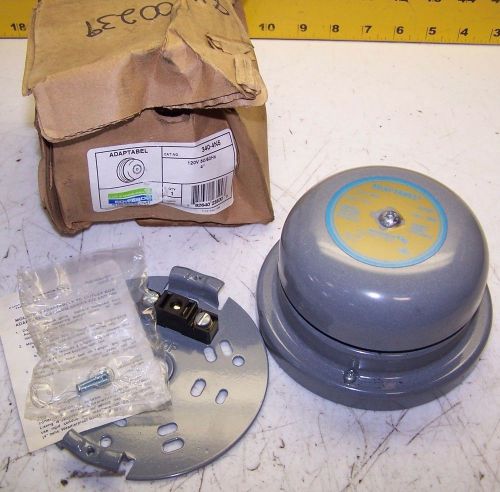 NEW EDWARDS ADAPTABEL 340-4N5 SIGNAL BELL 120 V 50/60 HZ 4&#034; VIBRATING BELL