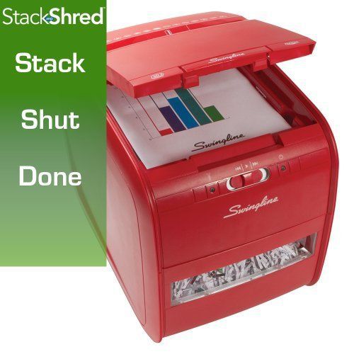 Swingline paper shredder, stack-and-shred 60x auto feed, cross-cut, 60 sheets, 1 for sale