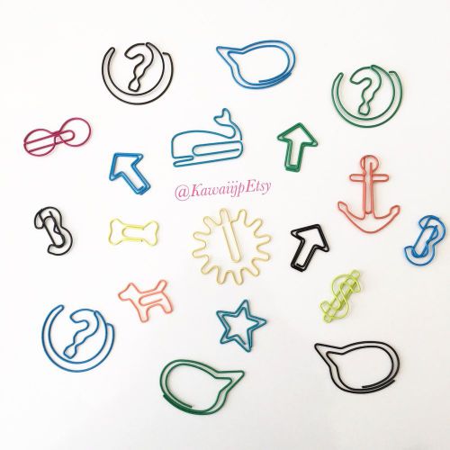 19 Paperclips Cute For Filofax, Kikkik, Kate Spade, LV Agenda Planner Journaling