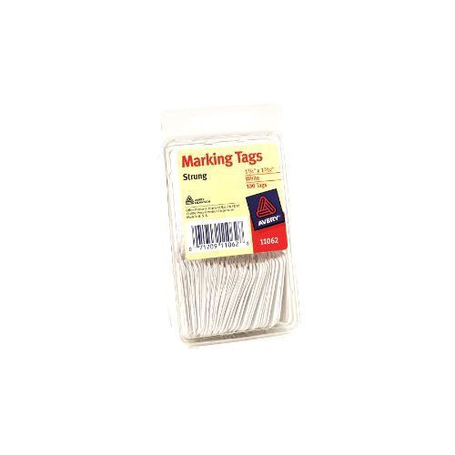 Avery White Marking Tags, Strung, 1.75 x 1.093 Inches, Pack of 100 (11062)