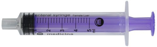 Pack of 100 medicina oral/enteral syringes - 5ml for sale