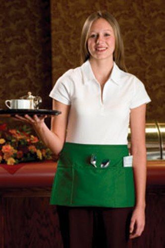 Fame Fabrics F9 3 Pocket Kelly Green Waist Apron 65/35 Poly-Cotton Twill 18127