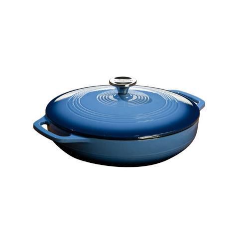 Lodge EC3CC33 Lodge Casserole, 3 Quart, 11-3/4&#034; Dia. X 2-1/8&#034; Deep, With Cover