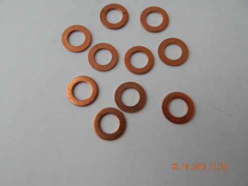 COPPER FLAT WASHER 5/16 ID..  9/16 OD. 032 THICKNESS.  10 PCS.  NEW