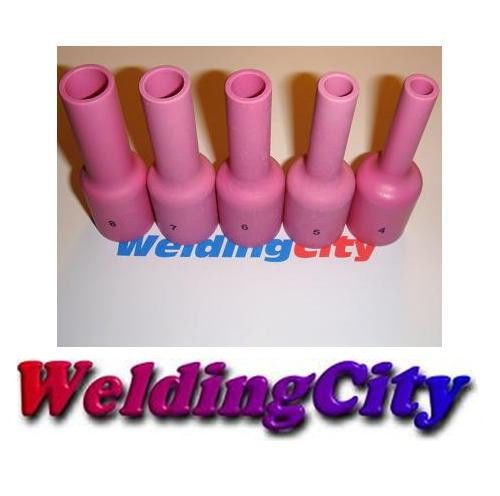 5 Long Gas Lens Ceramic Cups 54N14L 54N15L 54N16L 54N17L 54N18L TIG 17/18/26