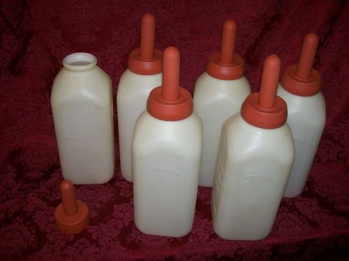 LOT OF 6 LITTLE GIANT CALF NURSING BOTTLES