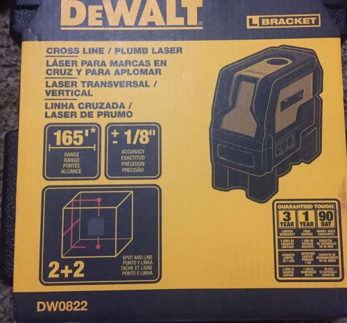 Dewalt dw0822k dw0822k-xj self leveling cross line laser level with kit box for sale