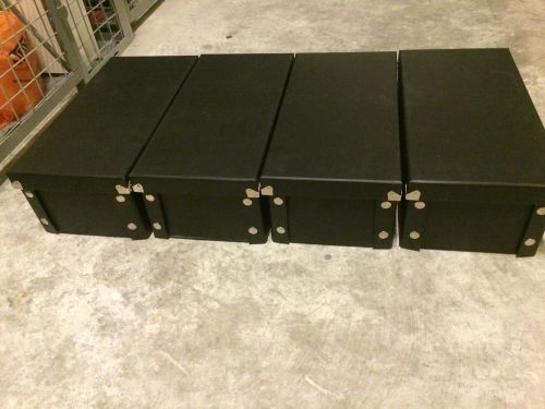 5 matching Black Snap-N-Store Boxes