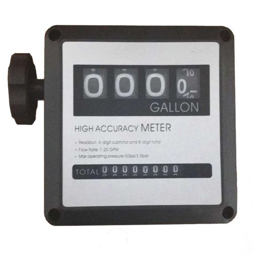 Accurate Gallon 1% 1 inch 4 Digital Diesel Gas Fuel Oil Flow Meter Counter Gauge