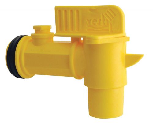 Vestil JDFT Plastic Manual Handle Jumbo Drum Faucet Fits 2&#034; Drum Openings