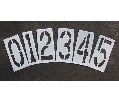 18&#034; x 9&#034; x 1/16&#034; plastic ldpe 0-9 number stencils parking lot reusable flexible for sale