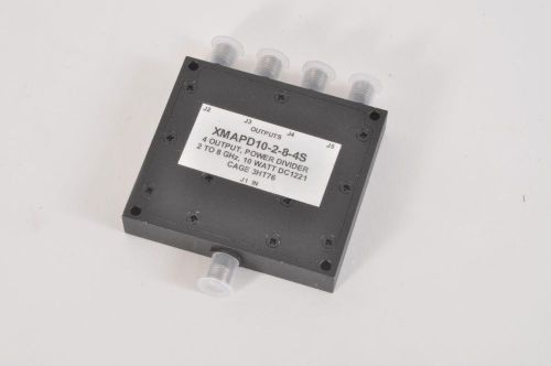 XMA 4-Way 2-8Ghz 10 Watt Microwave SMA Power Divider - XMAPD10-2-8-4S