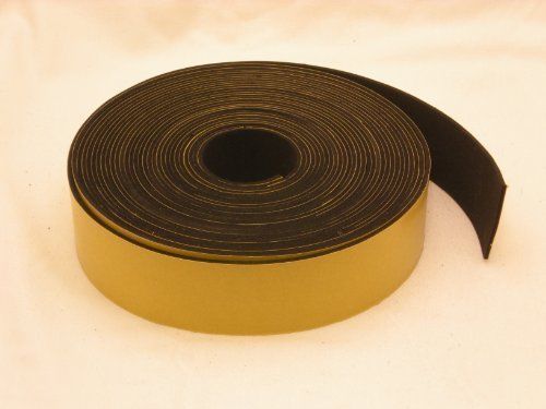 Neoprene rubber self adhesive strip 1 1/2&#034; wide x 1/16&#034; thick x 33 feet long for sale