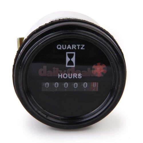 12-36V DC/AC Round digital Quartz Hour Meter Gauge for Boat Car Truck Engine