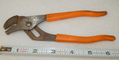 Matco PGJ6 channel lock pliers with lite initial  and some surface oxid.