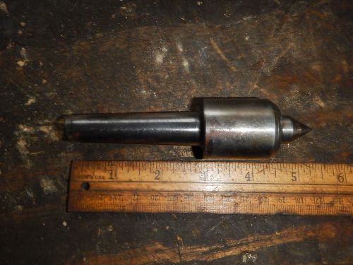 OLDER WOOD OR METAL LATHE NO. 2 MT LIVE BEARING CENTER MACHINIST TOOLING