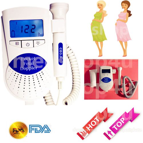 FDA US Sale Sonoline B Fetal Doppler 3MHz Probe,Baby Heart Monitor Backlight,GeL