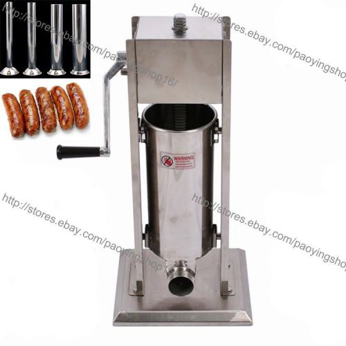3/5/7/10/15l manual stainless steel sausage stuffer filler funnel making machine for sale