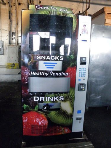 NEW SEAGA HYC950 COMBO DRY COLD HEALTHY VENDING MACHINE W/ CREDIT CARD READER