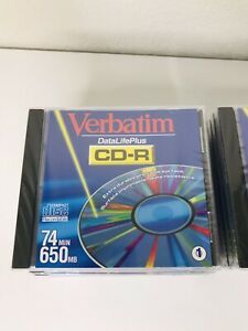 Sealed Lot of 18 Verbatim DataLifePlus 74 Min 650 MB CD-R-1X to 16X Speed New