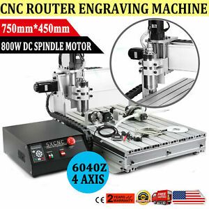 USB 4 AXIS 1.5KW CNC 6040Z Router Engraver Wood Drill/Milling Machine+Controller