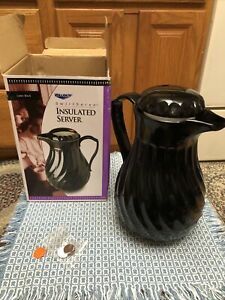 Vollrath 52170 Insulated  Server,42 Oz, Black Coffee Pitcher Swirlserve Carafe