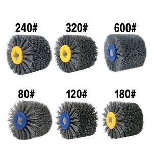 120mm Wire Drawing Wheel Brush Drum Burnishing Polishing Buffer Wheel 80-600Grit