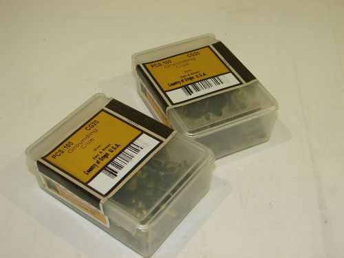 THE METALLICS GROUP CG20 GREEN ZINC GROUNDING CLIPS QTY 100 (LOT OF 2) ***NIB***