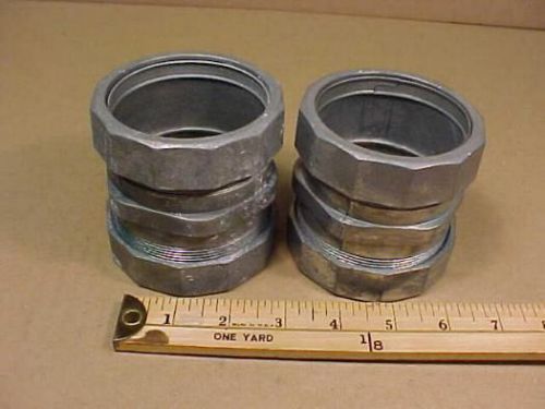 2 new  2 1/2” emt compression coupling  2  1/2  ” couplings coupler for sale