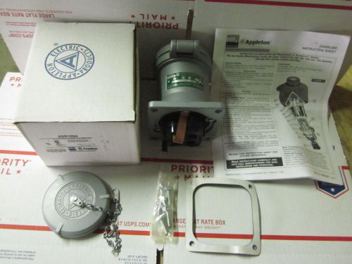 APPLETON ADR1034 100 AMP 3 PHASE 4 WIRE POWERLITE ALUMINUM RECEPTACLE NEMA 4X