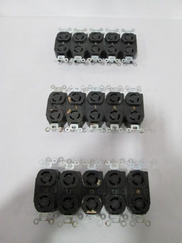 Lot 15 arrow-hart xt-7580-22 2 plug receptacle 10a 250v 15a 125v d277298 for sale