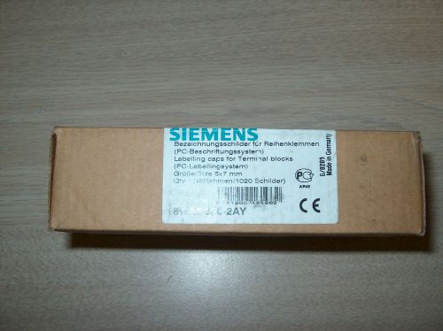 BOX OF SIEMENS LABEL CAPS FOR TERMINAL BLOCKS 8WA8 850 2AY **NEW**