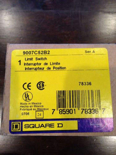 SQUARE D LIMIT SWITCH CLASS 9007 C52B2 SER A  9007C52B2 NIB