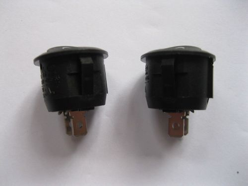 30 pcs rocker switch ksd1 circular black 2pin 6a 10a for sale