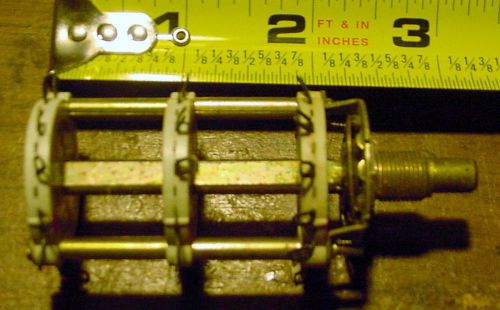 NOS 3 Gang 12 Position 1-1/8” Dia. Ceramic Wafer Continuous Rotary Switch. 1/4”