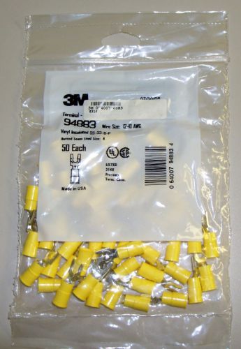 50 pcs 3M 94883 Terminal-Locking Fork Yellow 12-10 AWG