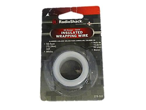 Radio Shack 50 ft White Insulated Wrapping Wire 30 Gauge-Solid # 278-502