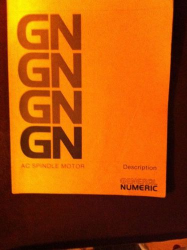 GN/Fanuc AC Spindle Motor, Description, B-53422E/01