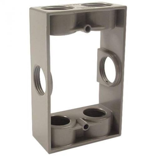 Hubbell weatherproof extension single gang 6 3/4&#034; outlets gray 5405-0 5405-0 for sale