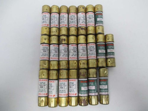 LOT 22 NEW RELIANCE KON1 250V-AC 1A AMP CLASS K5 FUSE D336098