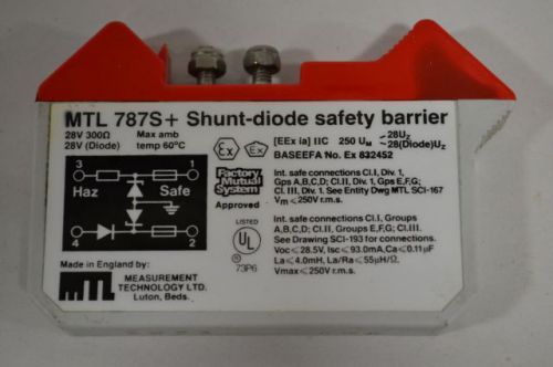 MEASUREMENT TECHNOLOGY MTL787S+ SHUNT-DIODE SAFETY BARIER 300OHM 28V D202728