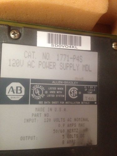 Allen Bradley  1771-4ps New