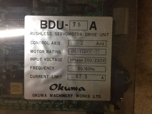 Okuma BDU-75A PARTS ONLY!!