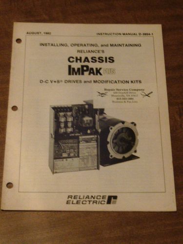 Reliance Electric Chassis ImPak Plus VS Drive Controller Instruction Manual OEM