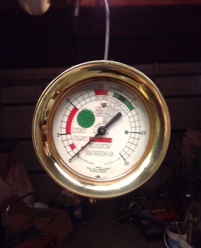 Vintage Vacuum Pressure Gauge Brass Trim Industrial Steampunk