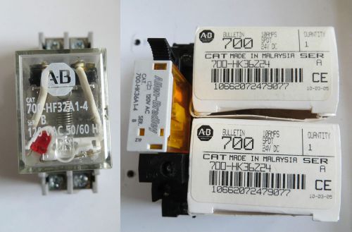 Lot of  Allen-Bradley relay 700-HF32A1-4, 700-HK36A1-4 &amp; New 2x700-HK32Z24