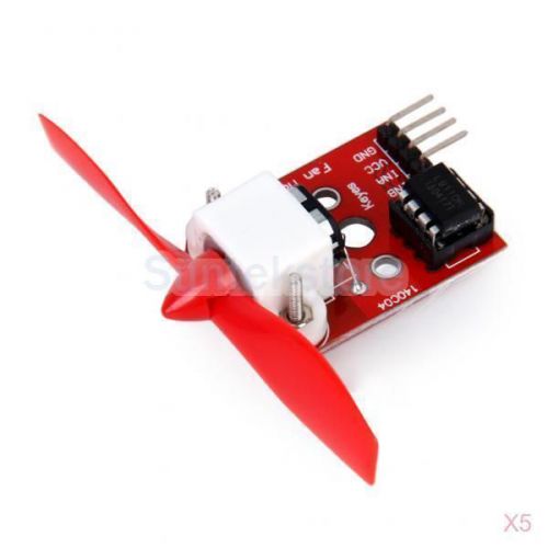 5x L9110 Fan Motor Module with Fan Propeller for Firefighting Robot Arduino