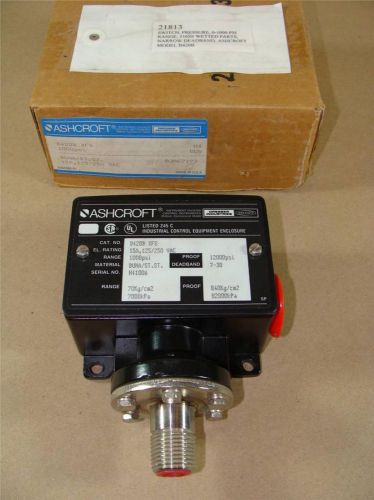 NEW ASHCROFT B424B XFS 0-1000 PSI 1/2&#034; NPT 316SS WETTED PARTS PRESSURE SWITCH