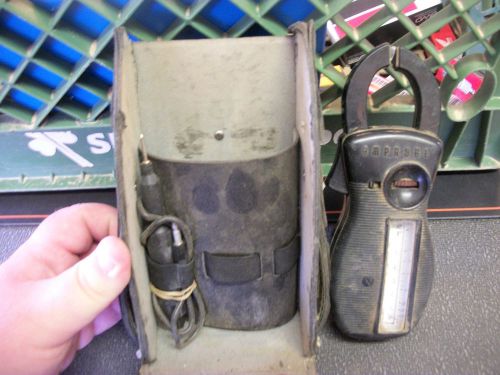 Vintage working amprobe clamp meter ammeter with case rs-3 for sale